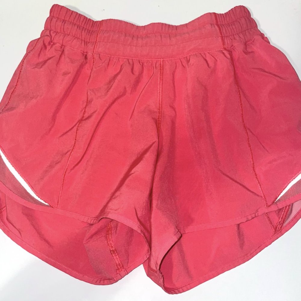 Size 4 Pink Lululemon shorts hotty hot